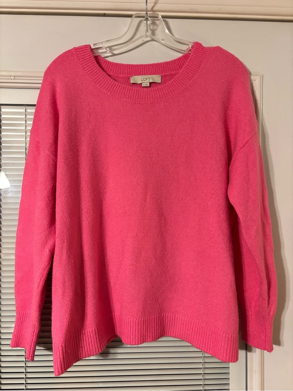 LOFT Hot Pink Crewneck Sweater Women